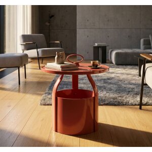 Mesa auxiliar Mauro Ferretti Iris Rojo Ø44x43 cm