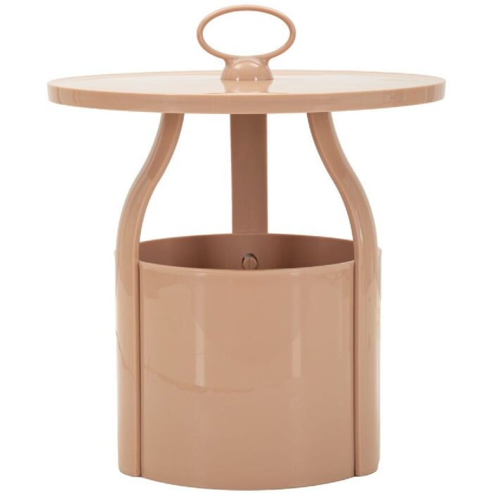 Escritorio auxiliar Mauro Ferretti Iris Rosa Ø44x43 cm Plástico