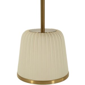 Mesa auxiliar Mauro Ferretti Egle Blanco/Gold Ø40x55 cm Metal PU