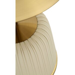 Mesa auxiliar Mauro Ferretti Egle Blanco/Gold Ø40x55 cm Metal PU
