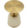 Mesa auxiliar Mauro Ferretti Egle Blanco/Gold Ø40x55 cm Metal PU