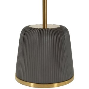 Mesa auxiliar Mauro Ferretti Egle Gris/Gold Ø40x55 cm Metal PU