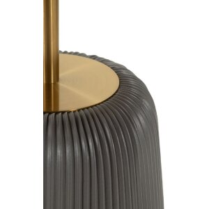 Mesa auxiliar Mauro Ferretti Egle Gris/Gold Ø40x55 cm Metal PU