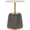 Mesa auxiliar Mauro Ferretti Egle Gris/Gold Ø40x55 cm Metal PU