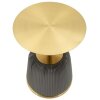 Mesa auxiliar Mauro Ferretti Egle Gris/Gold Ø40x55 cm Metal PU