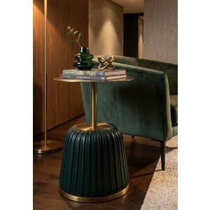 Mesa auxiliar Mauro Ferretti Egle Verde/Gold Ø40x55 cm