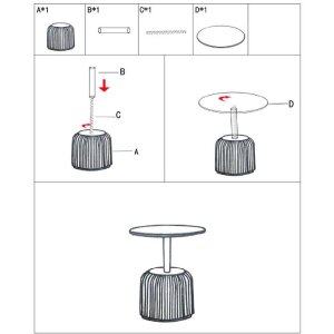 Mesa auxiliar Mauro Ferretti Egle Verde/Gold Ø40x55 cm