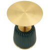 Mesa auxiliar Mauro Ferretti Egle Verde/Gold Ø40x55 cm