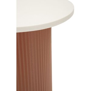 Mesa auxiliar Mauro Ferretti Frankfurt Mármol 35x37x53 cm Rojo Blanco