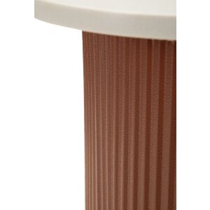 Mesa auxiliar Mauro Ferretti Frankfurt Mármol 35x37x53 cm Rojo Blanco