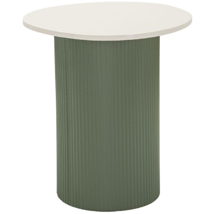 Mesa auxiliar Mauro Ferretti Frankfurt Mármol 40x42x45 cm Verde Blanco