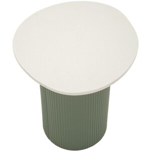 Mesa auxiliar Mauro Ferretti Frankfurt Mármol 40x42x45 cm Verde Blanco