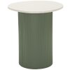 Mesa auxiliar Mauro Ferretti Frankfurt Mármol 40x42x45 cm Verde Blanco