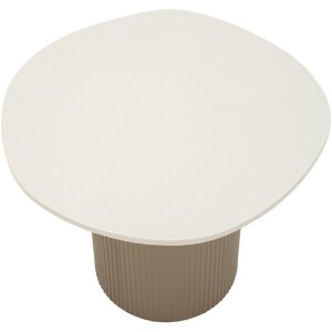 Mesa auxiliar Mauro Ferretti Frankfurt Mármol 46x48x39 cm Gris Blanco