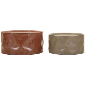 Set de mesas de salón Mauro Ferretti Norimberga 2 unidades Metal Rojo Blanco