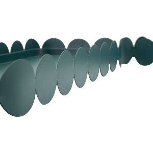 Set de dos bandejas Saturno Ottanio Mauro Ferretti rectangulares metal 40x16,5x4,5 cm y 29x12x4,5 cm