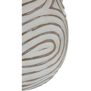 Lámpara de mesa Mauro Ferretti Oblix Ø35x55 cm Poliresina Hierro Tela