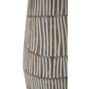 Lámpara de mesa Mauro Ferretti Hanoi Ø35x69,5 cm Poliresina Hierro Tela