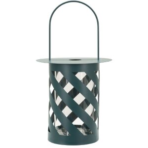 Lámpara Saturno Ottanio Twist de Mauro Ferretti Ø23x43 cm Metall Glas