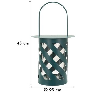 Lámpara Saturno Ottanio Twist de Mauro Ferretti Ø23x43 cm Metall Glas