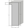 Espejo de pared MendeFrames H980-301-020-040S-00 20x40 cm con marco de madera maciza
