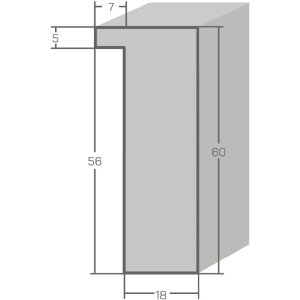 Espejo de pared MendeFrames H980 negro con textura 70x70 cm