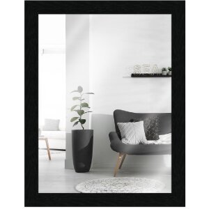 Espejo de pared MendeFrames H970 negro con vetas 40x60 cm