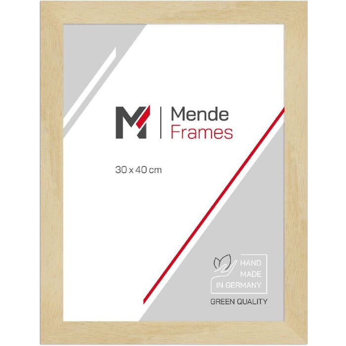 Marco de fotos de madera MendeFrames H970 natural 42x59,4 cm con cristal antireflejo
