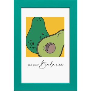 Marco de fotos Goldbuch Lunaro de madera con perfil plano, 3 formatos, verde, indigo, rosa, lila, amarillo