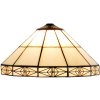 LumiLamp 5LL-3087 Pantalla Tiffany Ø 32x16 cm Triángulo de cristal beige