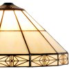 LumiLamp 5LL-3087 Pantalla Tiffany Ø 32x16 cm Triángulo de cristal beige