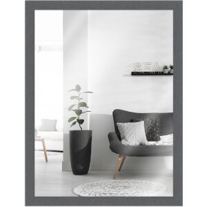 Espejo MendeFrames Serie H960 Gris 30x40 cm con borde de...