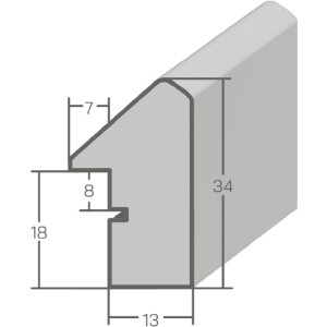 Marco de fotos de madera MendeFrames H790 Strandhaus 15x20 cm blanco con vidrio museo
