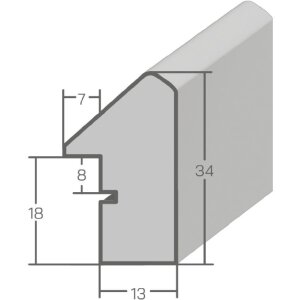 Espejo de pared MendeFrames H790 Casa de playa 10x13 cm gris