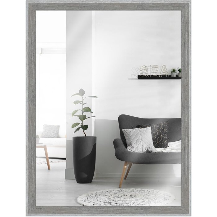 Espejo de pared MendeFrames H790 estilo Strandhaus 13x13 cm gris