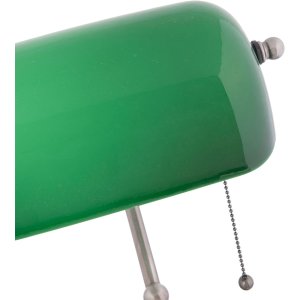 LumiLamp 5LL-5100 Lámpara de escritorio Banker Lámpara 27x17x41 cm Verde Metal Vidrio
