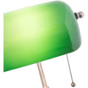 LumiLamp 5LL-5100 Lámpara de escritorio Banker Lámpara 27x17x41 cm Verde Metal Vidrio