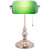 LumiLamp 5LL-5100 Lámpara de escritorio Banker Lámpara 27x17x41 cm Verde Metal Vidrio