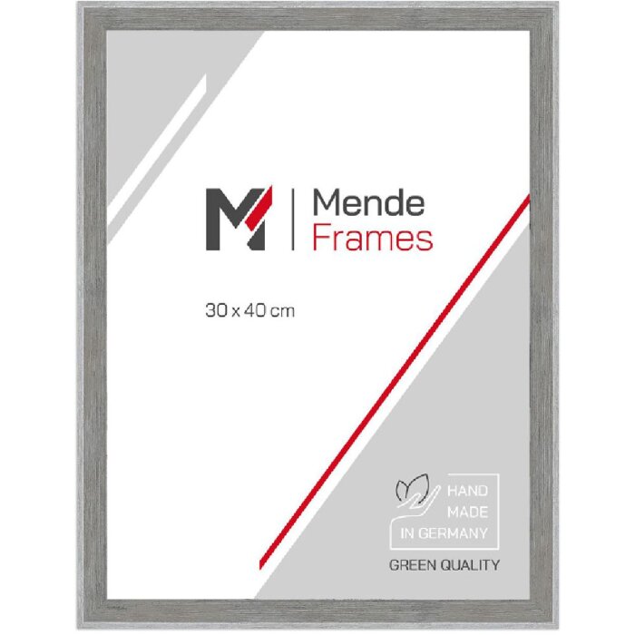 Marco de fotos de madera MendeFrames H790 Strandhaus 40x50 cm gris con cristal de arte