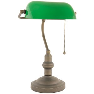 Lámpara de mesa de oficina vidrio verde Ø...