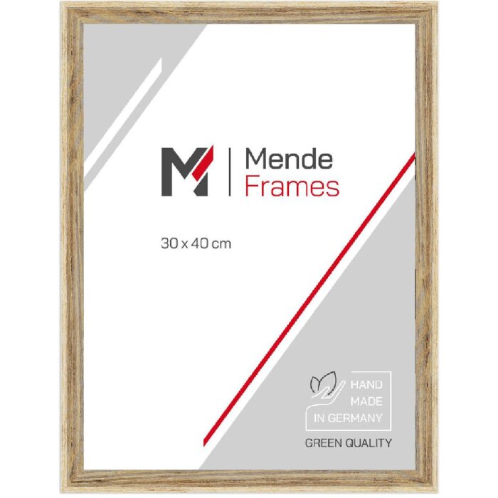 Marco de fotos de madera MendeFrames H790 Strandhaus 29,7x42 cm natural con vidrio antirreflejos