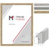 Marco de fotos de madera MendeFrames H790 Strandhaus Blanco Gris Marrón 10x10-70x100