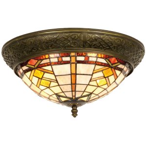 Lámpara de techo Tiffany 5LL-5349 de Clayre Eef