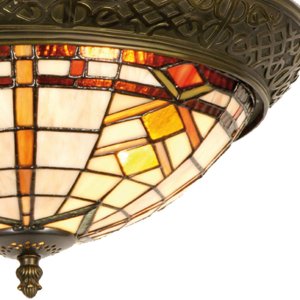 Lámpara de techo Tiffany 5LL-5349 de Clayre Eef