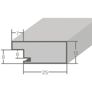 Espejo de pared MendeFrames H750 casa playa gris 30x30 cm