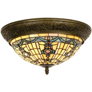 5LL-5351 Lámpara de techo de cristal Tiffany 38 cm