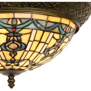 5LL-5351 Lámpara de techo de cristal Tiffany 38 cm