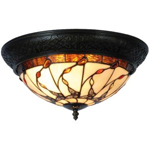 Plafón Tiffany cristal 38 cm
