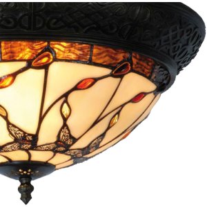 Plafón Tiffany cristal 38 cm