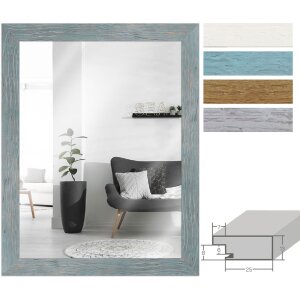 Espejo de pared MendeFrames H750 madera maciza 3,2 cm perfil plano